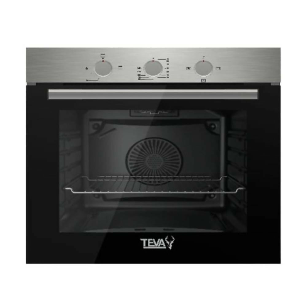 Teva Built In Gas Oven 60 Cm 82 Liter Black * Silver QGSTL INOX. Teva Built In Gas Oven 60 Cm 82 Liter Black * Silver QGSTL INOX.